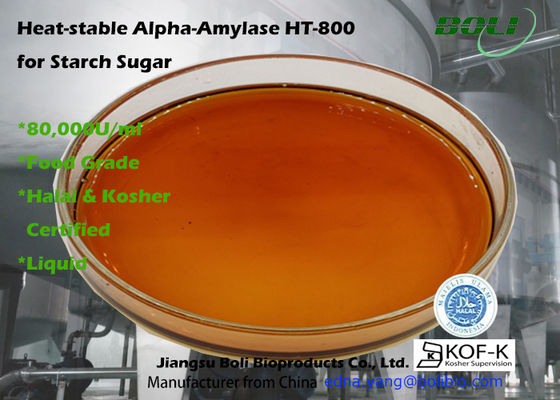 高い活動熱-食糧澱粉Liquifactionのための安定した液体のアルファ アミラーゼHt800