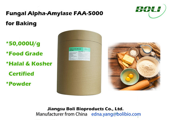 50,000U/gアルファ アミラーゼの粉を焼くための菌類のAlpha-Amylase FAA-5000