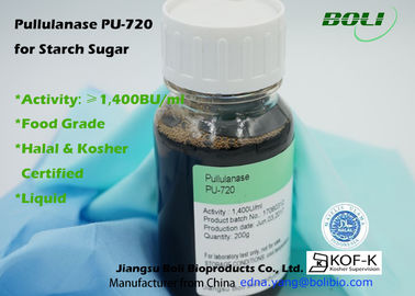 食品等級のPullulanase PU-720の酵素1,400 BU/高いブドウ糖のシロップの生産のための食品工業のmlの