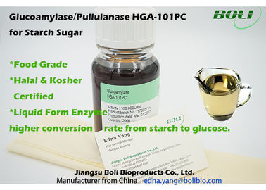 食品等級のPullulanaseの酵素1400B U/ml、澱粉の砂糖の液体形態のためのGlucoamylase100,000U/ml HGA-101PC