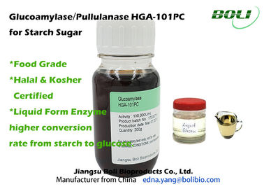 食品等級のPullulanaseの酵素1400B U/ml、澱粉の砂糖の液体形態のためのGlucoamylase100,000U/ml HGA-101PC