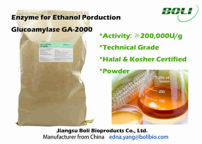 産業粉のグルコアミラーゼの酵素GA -エタノールのための2000より速い発酵の効力